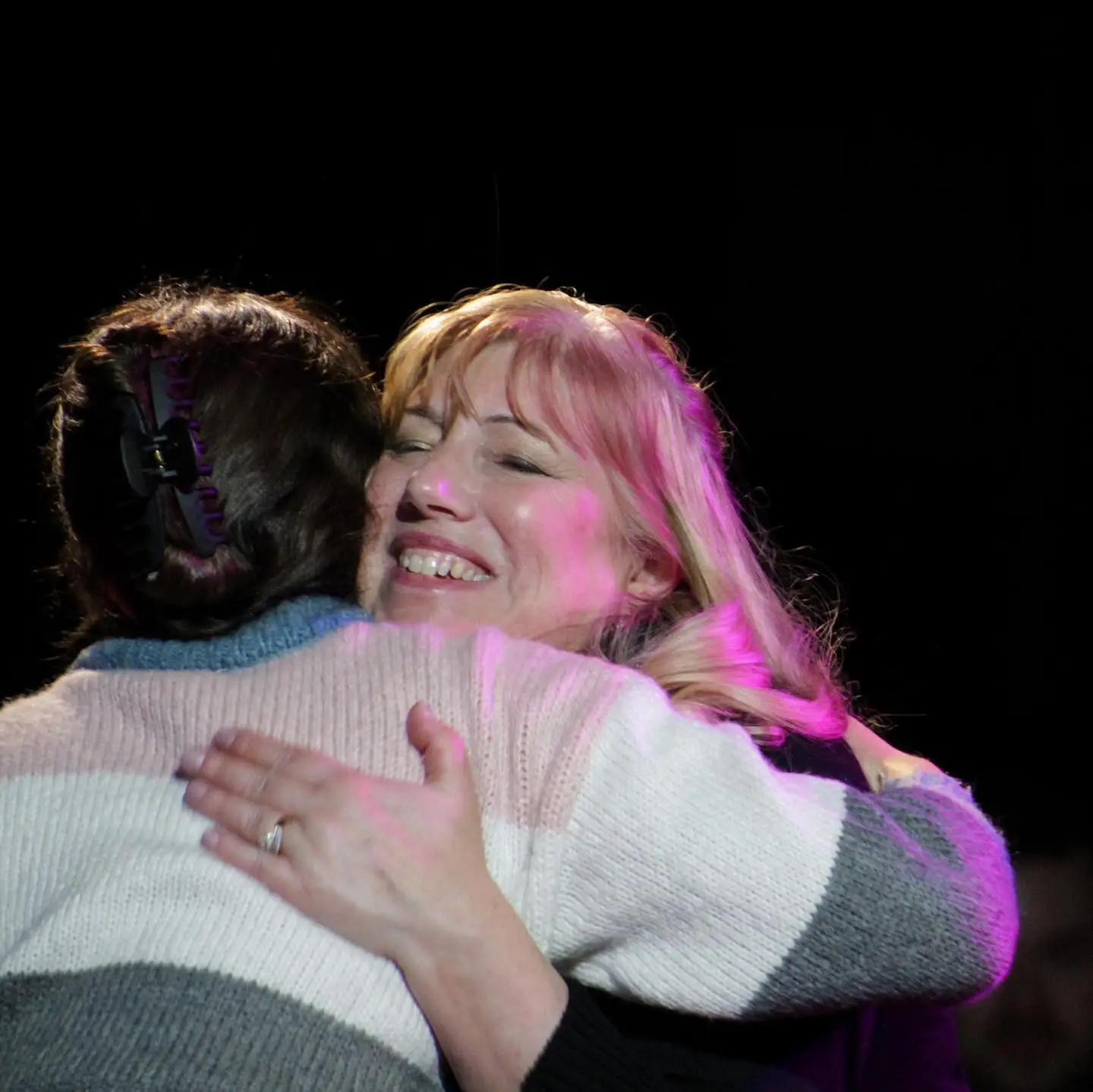 Heartfelt moment between psychic and guest during Psyched Out Comedy